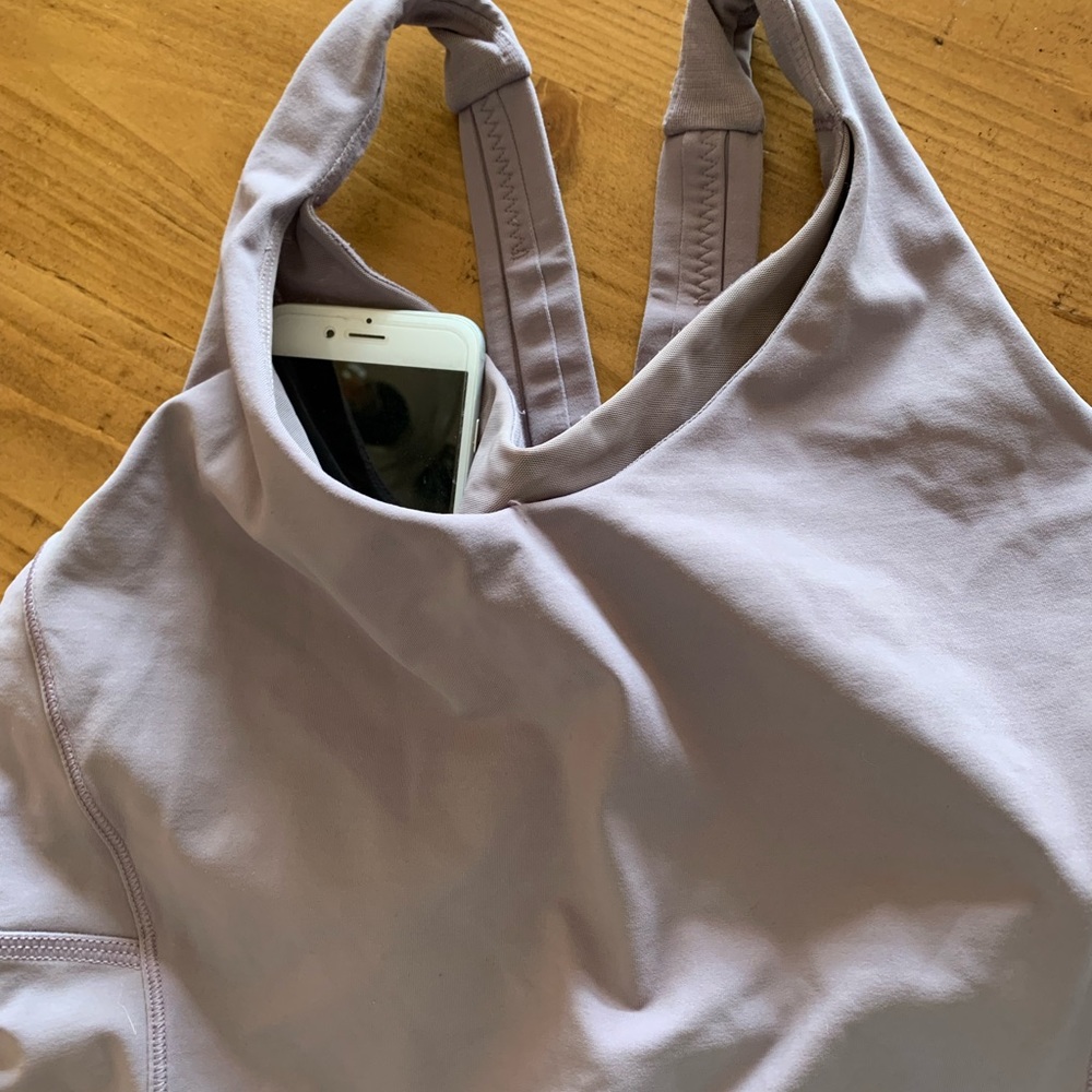 Lululemon Stash N Run tank top with bra sz 10